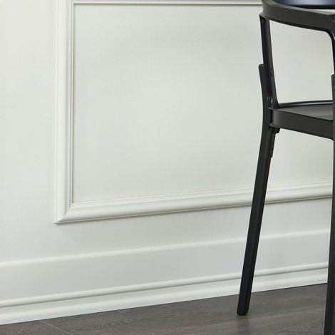 Sockelleiste NMC FD21 WALLSTYL Noel Marquet Zierleiste Eckleiste Modernes Design weiß 2 m (1/5)