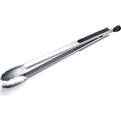 Pinzas para barbacoa de 16 pulgadas, pinzas para barbacoa de acero inoxidable, pinzas de parrilla de alta gama para cocinar, pinzas metálicas para carne grande, pinzas de cocina con bloqueo (1/5)