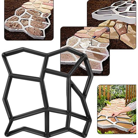Japanische Trittsteinform für den Garten, DIY-Betonplattenweg, Pflastersteine für Einfahrt und Rasen, wiederverwendbare Form für Außenwege. (1/3)