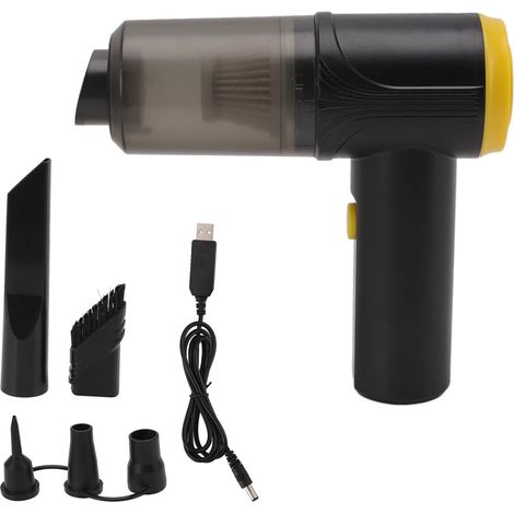 Aspirateur voiture 12000Pa 2-en-1 sec et humide sans fil portatif rechargeable USB noir pour auto et maison (1/5)