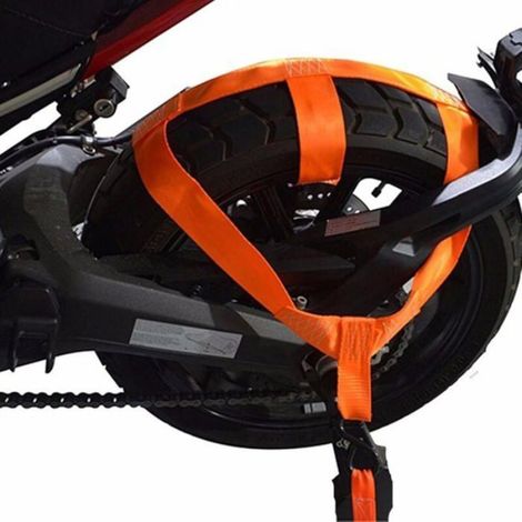 Sangle D'arrimage Universelle pour Roue ArrièRe de Moto, Sangle de Fixation de Véhicule Bande de Fixation de Roue Arrière de Pneu