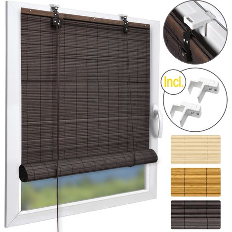 Sol Royal Tenda a Rullo SolDecor B86 - Veneziana per finestre, Porte e balconi - avvolgibile Bamboo Chiaro	Marrone, 160x90 cm