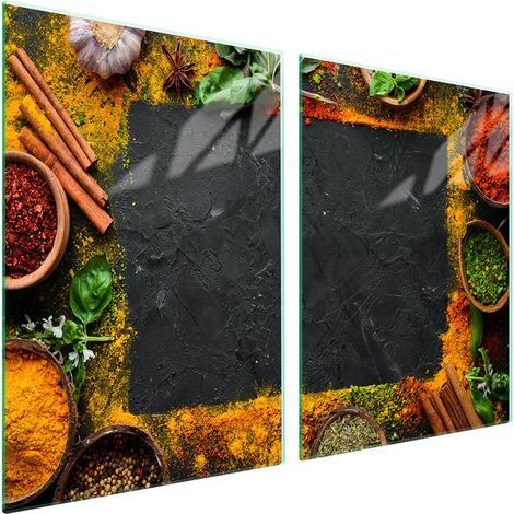 Plaque de protection en verre pour poêle 2x45x52 Cuisine (1/5)