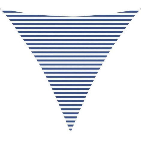 Voile d'ombrage à rayures bleues et blanches, 4,5 x 4,5 x 4,5 mètres (1/5)