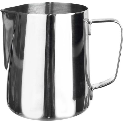 Pichet à lait en acier inoxydable avec verre doseur 350 ml (1/5)