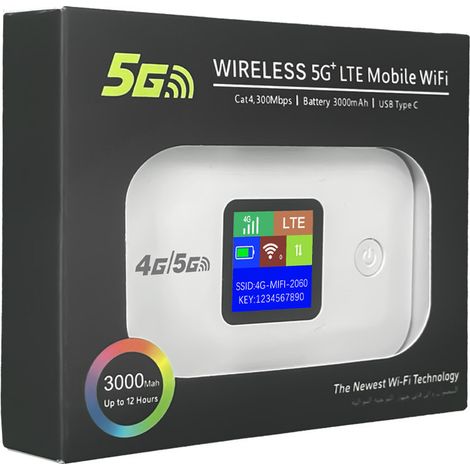 4G Portable WiFi Router Wireless Car MIFI ConvenientPocket Router TYP - Interface - A8 - White (1/4)