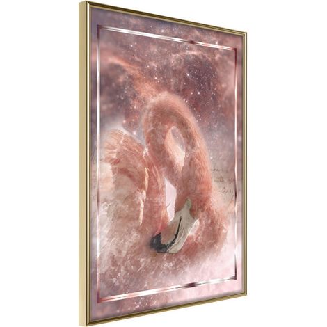 Affiche Murale Encadrée "Stellar Bird" 21 x 30 cm Or