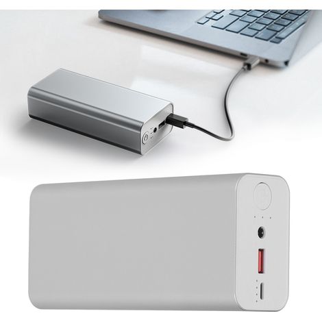 Batteria esterna in alluminio ad alta capacità da 65 W e 30000 mAh con interfaccia CC per telefono e PC. (1/4)
