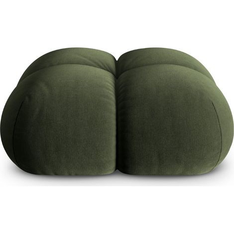 Pouf en velours vert (1/5)