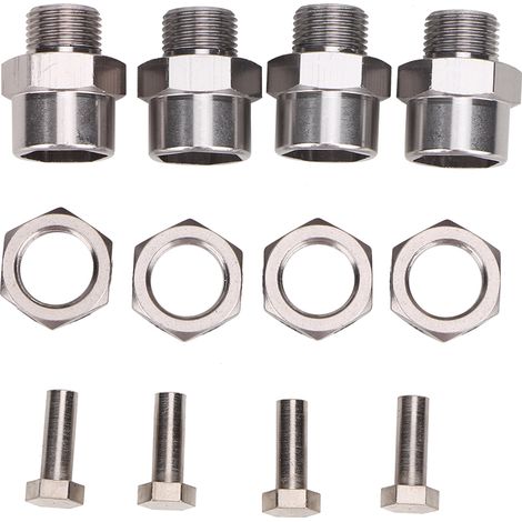 Adaptateur Hexagonal 12mm à 17mm pour Voiture RC avec Prolongateur 30mm - N10178T (Couleur Titane) (1/5)