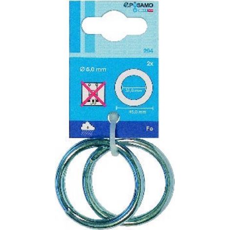 PÖSAMO Ring geschweißt Zn (SB) 5,0mm, Innen-Ø 35mm a 2 (1/2)