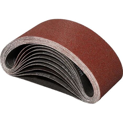 10 bandes abrasives 75x457mm grain 80 - Pour ponceuse à bande - Ponçage et polissage efficaces (1/5)
