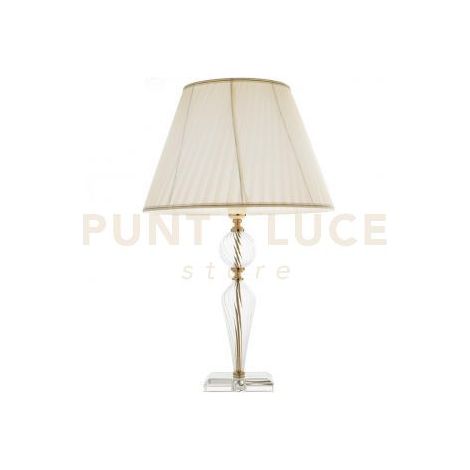 LUME GRANDE VILLA 1 LUCE TRASPARENTE E ORO ATTACCO E27