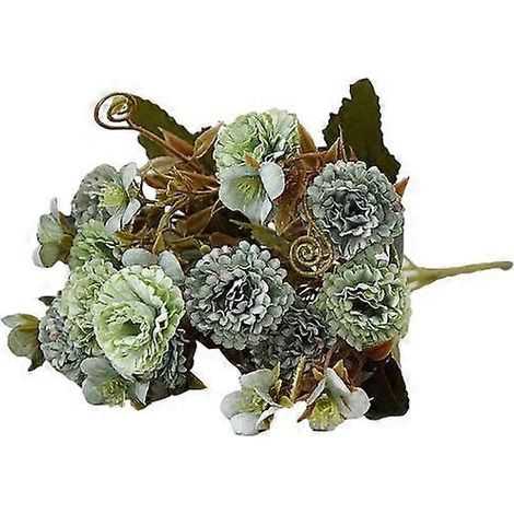 bouquet de plantes artificielles en pot, œillets artificiels élégants en tissu, décoration pour salonvert (1/5)