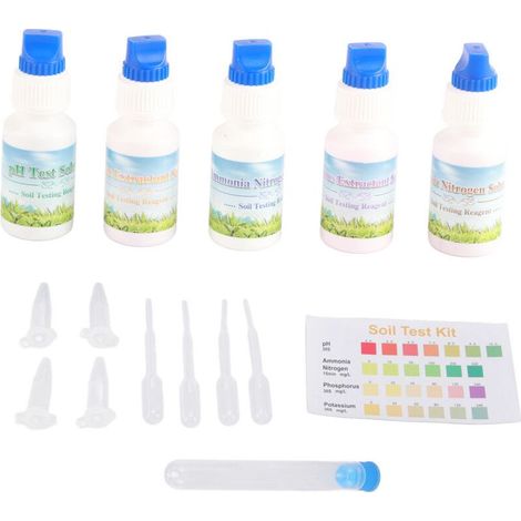 Test de Sol Solution Liquide PH Azote Phosphore Potassium Mesure Kit de Test de Sol pour l'agriculture Jardinage Surveillance du Sol des Plantes (1/5)