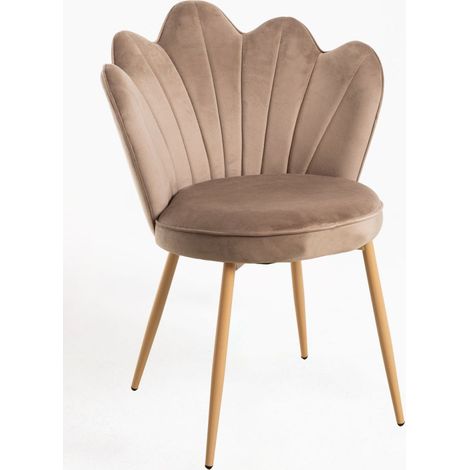 Sillas Comedor - Silla Liaka Terciopelo - Taupe