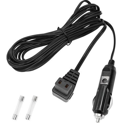 Câble d'alimentation de rechange pour mini réfrigérateur de voiture - 4 m - 12/24 V - 2 broches CC (1/5)