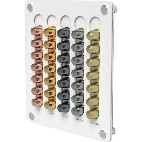 Organisateur de capsules de café, peut contenir 35 capsules, compatible avec Nespresso, couleur transparente.-AquaForge (1/5)