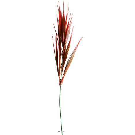 Herbe artificielle Vert-Rouge en piquet H 42 cm plastique extérieur (1/3)