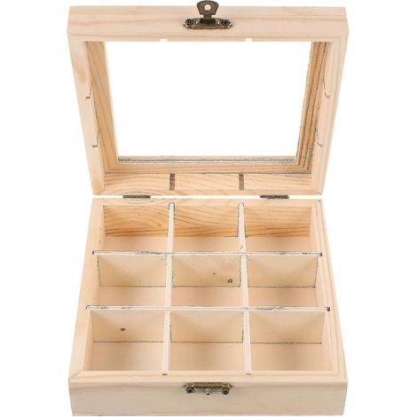 Porte-sachets de thé de comptoir, organisateur de café pour restaurant, boîte à thé compartimentée -xx (1/3)