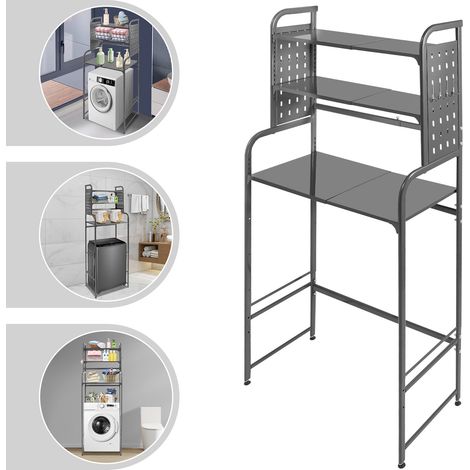 3-Tier Laundry Room Shelf Space Saving Above Washer Storage Rack Bathroom Organizer (1/5)