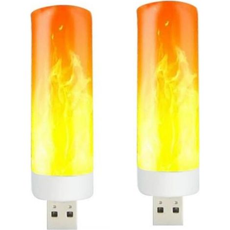 Lot de 10 ampoules LED USB effet flamme 5 W lumens Ampoules à effet flamme Ampoule à effet feu Ampoule LED effet flamme (1/5)