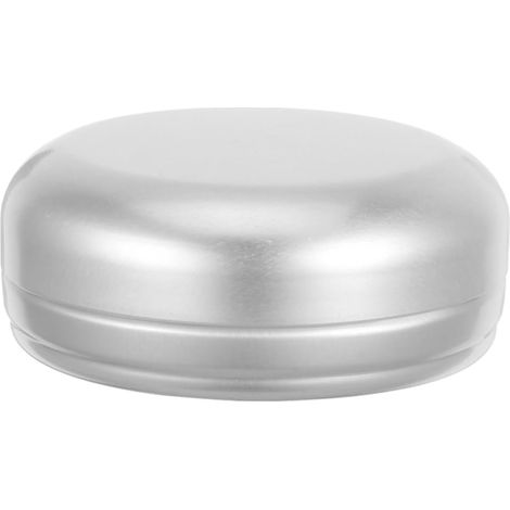 Lot de 3 Porte-Savon Rond Aluminium, Trou Fond, Argent, Complet, Rapide, Robuste, Salle De Bain (1/5)