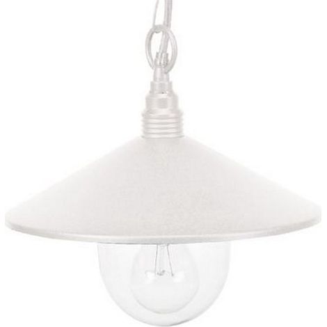 Sospensione Da Esterno Contemporanea Spectre Alluminio E Vetro Bianco 1 Luce E27