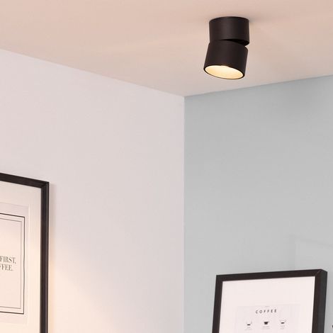 Applique LED 30W Alluminio Circolare Nero New Onuba 2700K Bianco Caldo