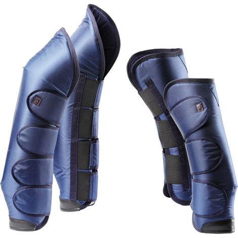 Paracolpi alti da trasporto in nylon con fodera in pile e rinforzo inferiore in pelle sintetica Set 4 pz: Full, Blu 09 (1/3)