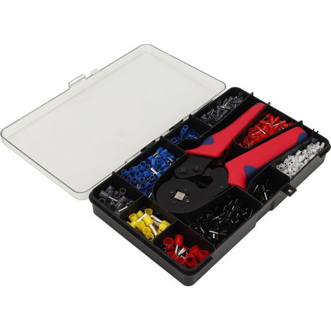 Jeu de 1201 bornes de câblage électrique pressées à froid avec pince rouge pour des connexions électriques sans soudure (1/5)