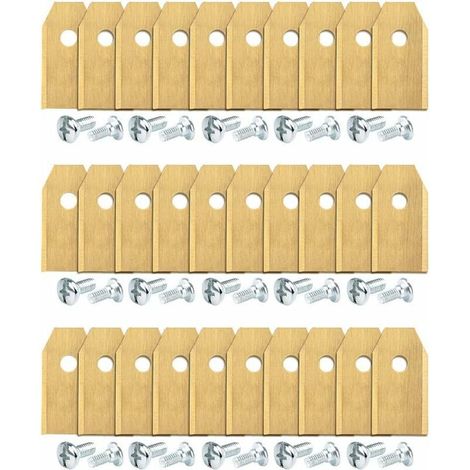 Jeu de 45 lames en titane pour robots tondeuses Gardena,Yardforce (3 g - 0,75 mm) + 45 vis (1/5)