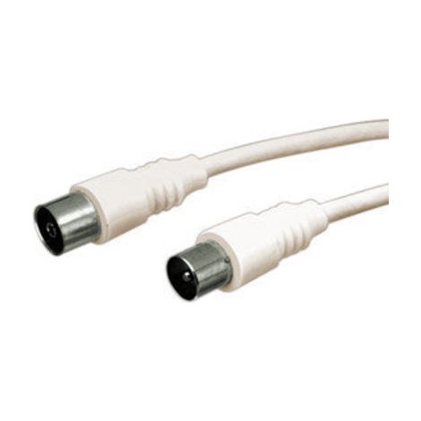Attacco d'antenna femmina-maschio iniettato a colori da 5 m blanco Electro Dh 37.001/5/B/BP 8430552030071