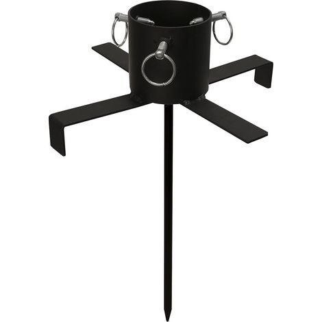 Baumständer ,Granig' mit Erdspieß für Außenbereich, schwarz matt, Ø Stamm 3-9cm (1/2)