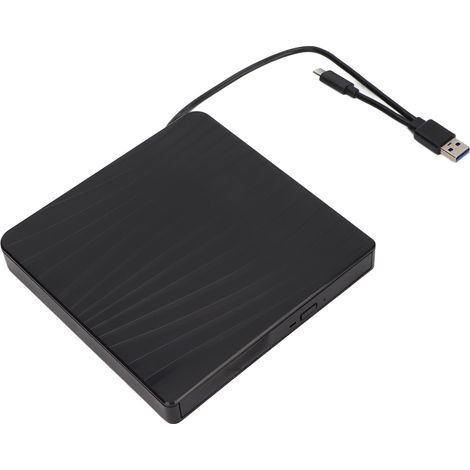 Lecteur DVD Externe Noir USB 3.0 et USB-C Portable Pratique Fiable Graveur CD pour Windows 8