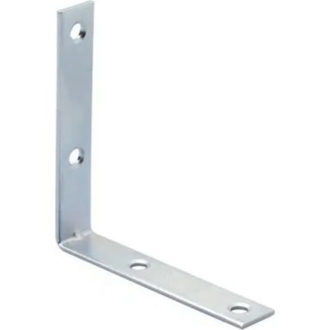 LASTRINA ANGOLARE CON 4 FORI - IN ACCIAIO ZINCATO CON SPESSORE 5MM - 140x140x20MM