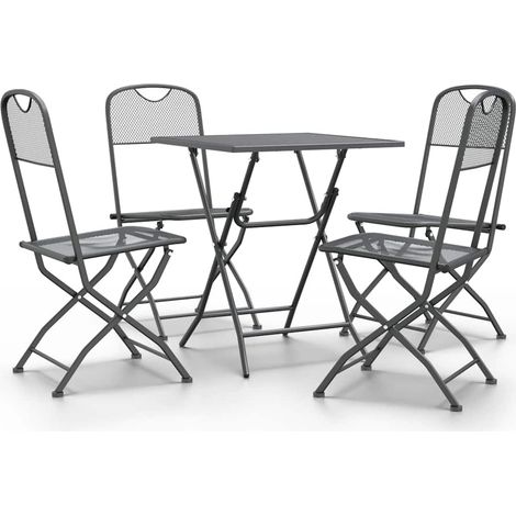 Maison Exclusive - Set da Pranzo per Giardino 5pz Rete Metallica Espansa Antracite (1/5)