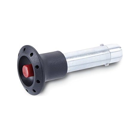 Ganter la norme Elements Boulon connecteur avec securite Axial (Cliquet) - Boulons - Acier - Acier galvanise diametre : 6 mm bleu passive, 1 piece, noir, GN 114.2-6-25 (1/5)