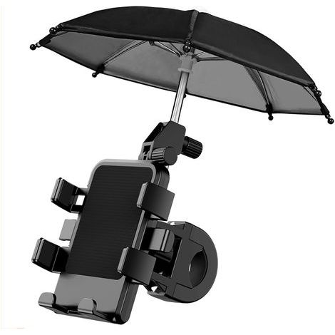 Regenschirmförmiger Handyhalter, schwarz, Silikon (1/5)