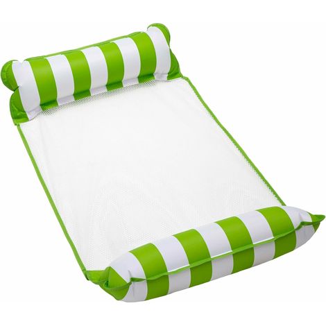 Sedia galleggiante gonfiabile in rete, materassino galleggiante per piscina e amaca acquatica, materassino galleggiante gonfiabile multifunzionale per piscina, adatto agli adulti - verde (1/4)
