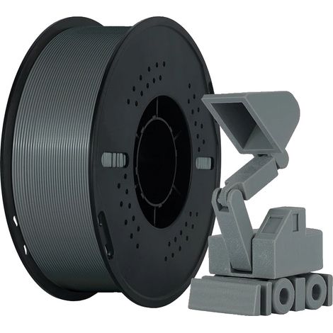 Filamento per stampante 3D, elevata resistenza agli urti, resistente agli agenti atmosferici, 1 kg, grigio. (1/2)