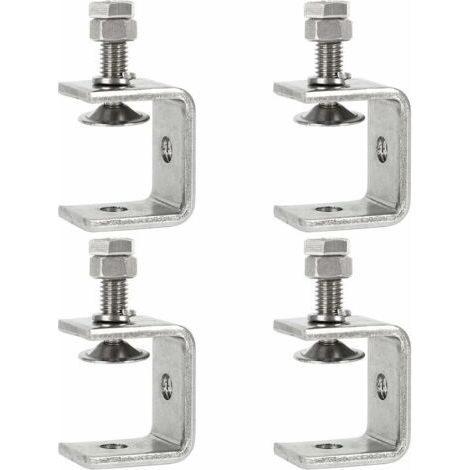 Lot de 4 pinces en C robustes en acier inoxydable de 0 à 25 mm, pinces de fixation pour le travail du bois, pinces Tiger avec mâchoires larges pour le bricolage, le travail du bois, le (1/5)
