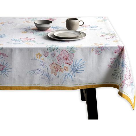 Maison d' Hermine Tovaglia Cotone 140 cm x 180 cm Dipinto a Mano (1/5)