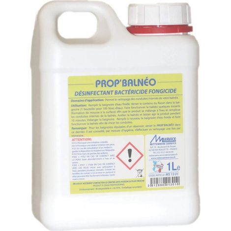Desinfectante, bactericida y fungicida para baños de hidromasaje.