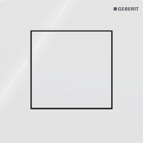 Plaque de commande Geberit type 01 urinoir - pneumatique - carré - blanc alpin (1/3)