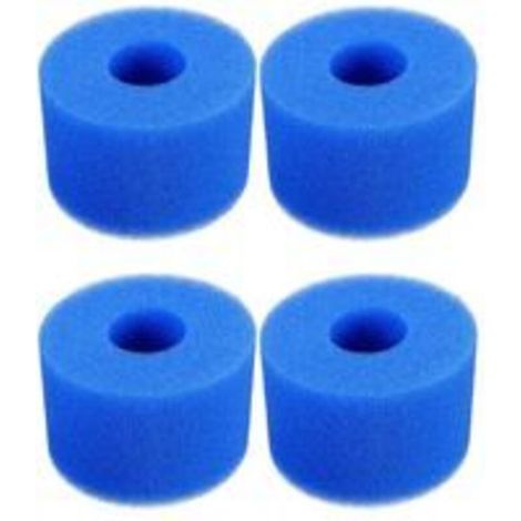 4 Pièces Éponge Filtrante Type S1, Cartouche de Filtre en Mousse, Mousse pour Filtre Piscine, Réutilisables et Lavables, Filtre en Mousse pour Spa, Piscine, Jacuzzi (1/5)