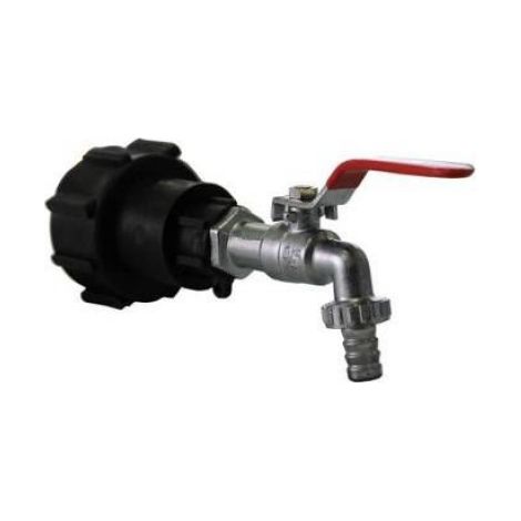 Raccord S60x6 polypropylène avec robinet laiton chromé 25mm- (1/4)