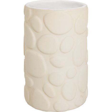 Taza de ba帽o de porcelana beige Ceilon 1657 de AWD INTERIOR (1/2)