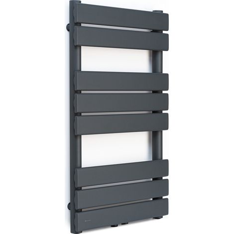 Blumfeldt Badheizkörper, Design Heizkörper Flach, Sparsamer Flachheizkörper Vertikal, Wand-Röhrenheizungen, 355 W Vertikal Heizkörper mit Thermostat, Wandheizkörper für Badezimmer & Wohnzimmer