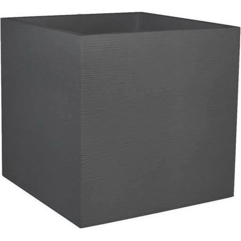 Maceta cuadrada Graphit de 50 cm - 57 l Gris Antracita - Eda (1/3)